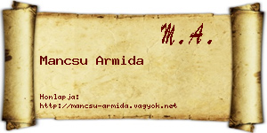 Mancsu Armida névjegykártya